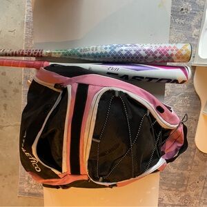 Softball Bag and 2 Bats Girls